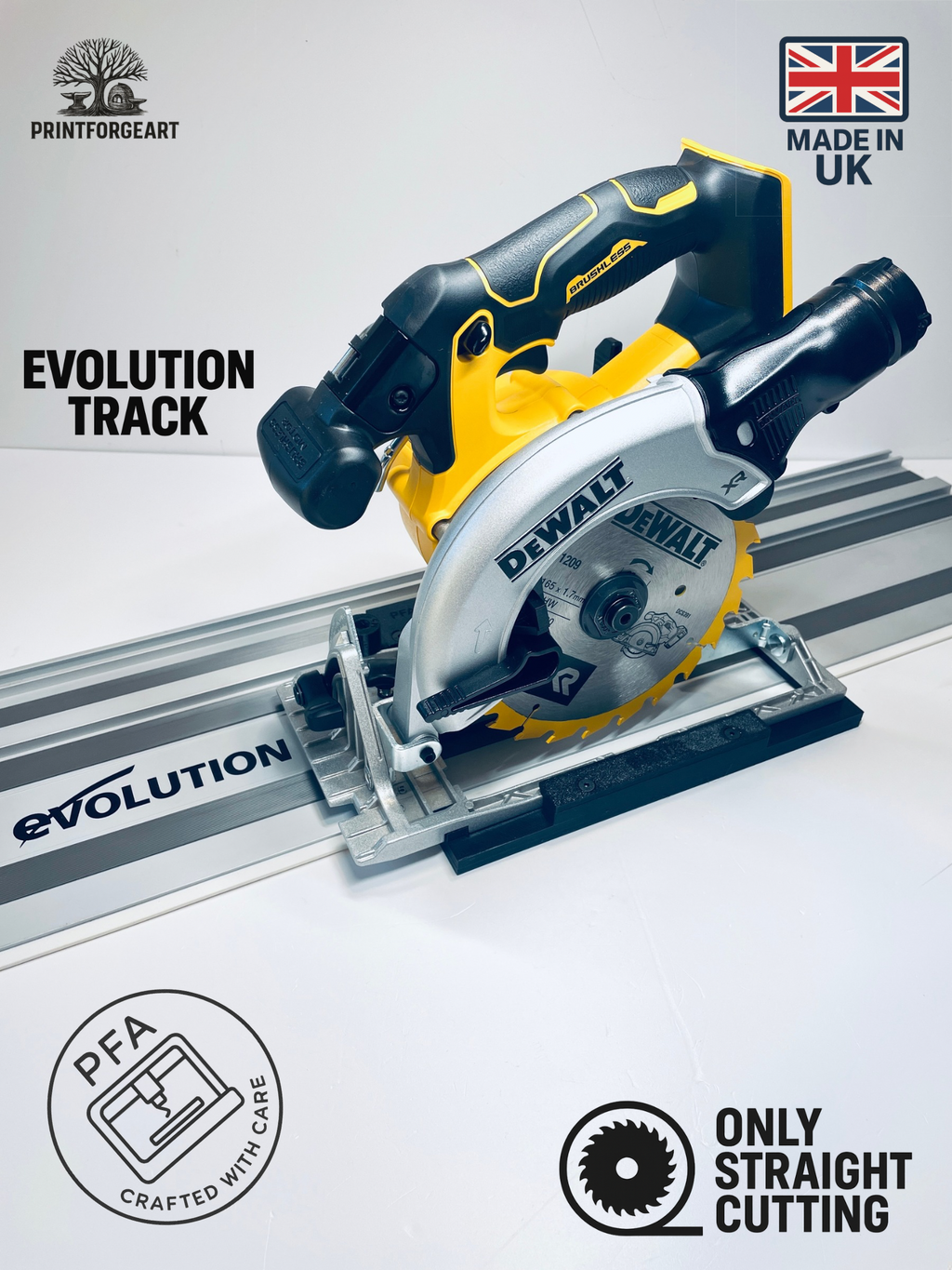 Dewalt DCS391 DCS565 Adapter Base Evolution Circular Saw Guide Rail Track